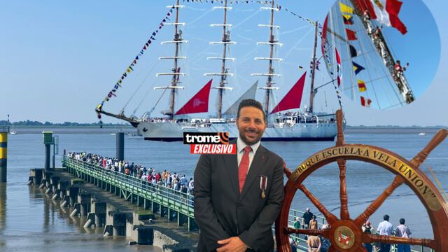 Gran buque escuela a vela de la Marina de Guerra sigue su viaje y llegó a Alemania. Muestra a visitantes nuestras tradiciones, gastronomía, oferta exportable y destinos. (Compos.: Isabel Medina / Trome)