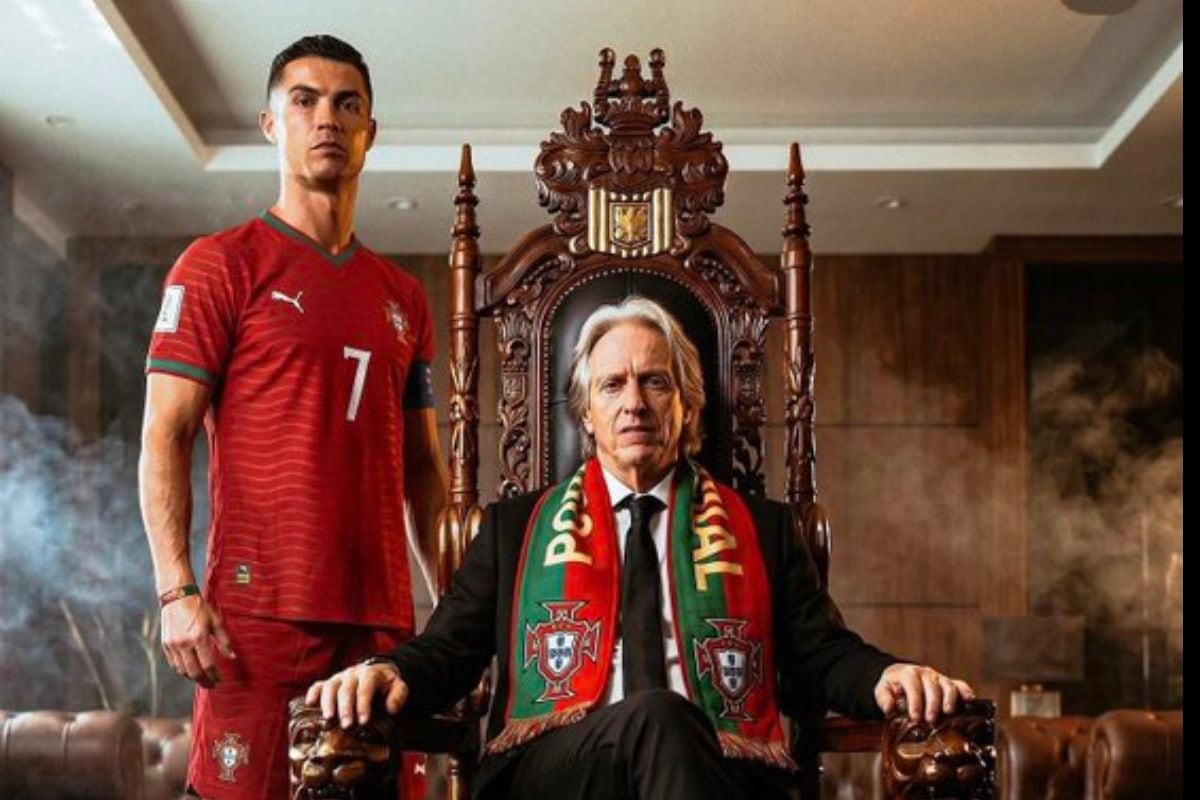 La presencia de Cristiano Ronaldo fue la pregunta para Jorge Jesús (imagen: @TribunaExpresso)