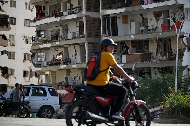 Imágenes del terremoto en Venezuela. Foto: Federico PARRA / AFP