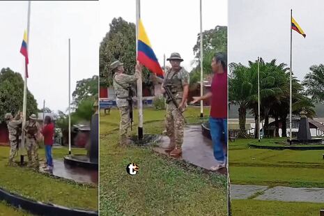 ¡Alarma en la frontera! Otra vez izan bandera de Colombia en pleno territorio peruano