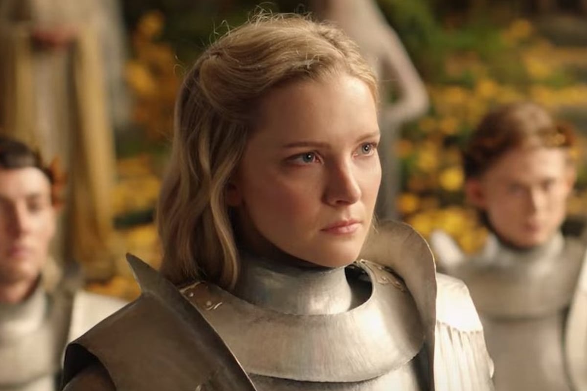 Morfydd Clark como Galadriel en "El señor de los anillos: Los anillos de poder" (Foto: Amazon Studios)
