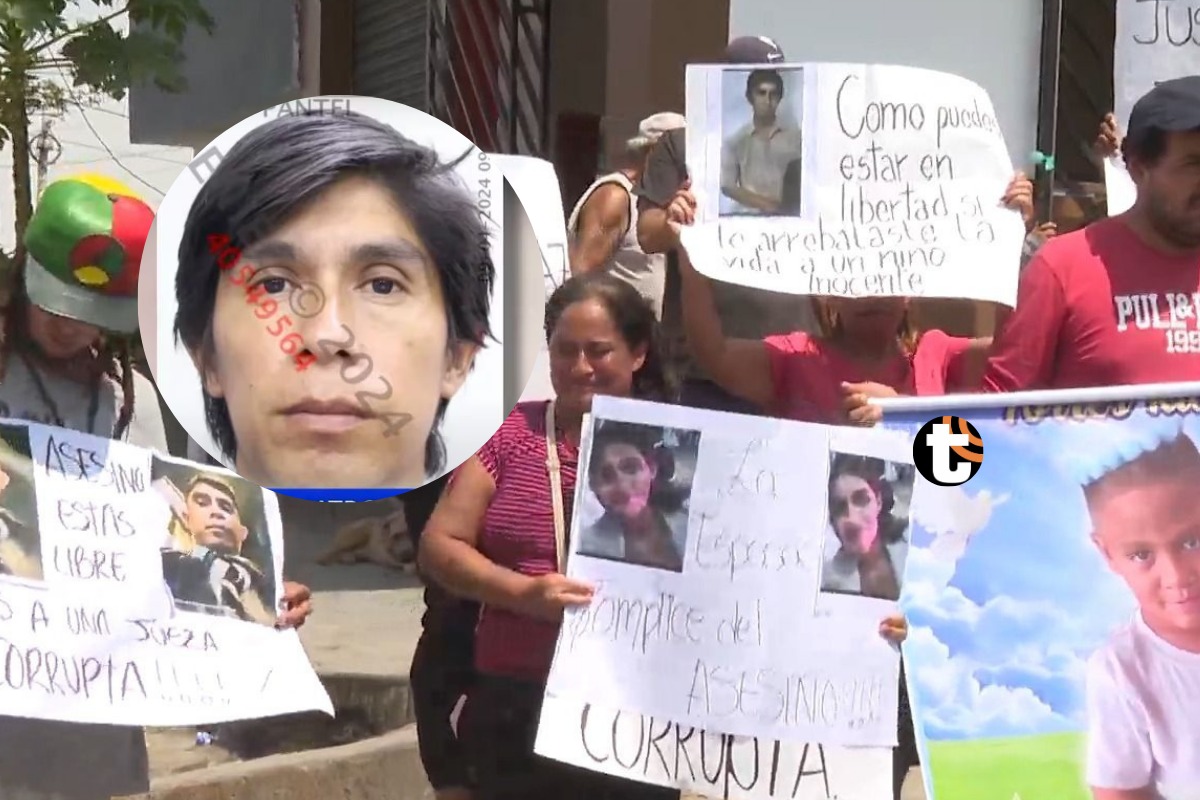 Familia de menor protestó contra jueza que dejó libre al chofer responsable. Foto: Captura América noticias.