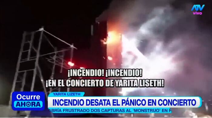 Incendio en pleno concierto de Yarita Lizeth genera pánico en Chanchamayo.