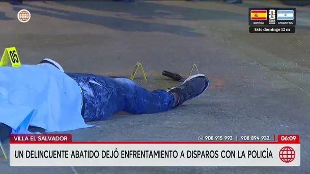 Tiroteo en Villa El Salvador deja un delincuente abatido. Foto: América Noticias