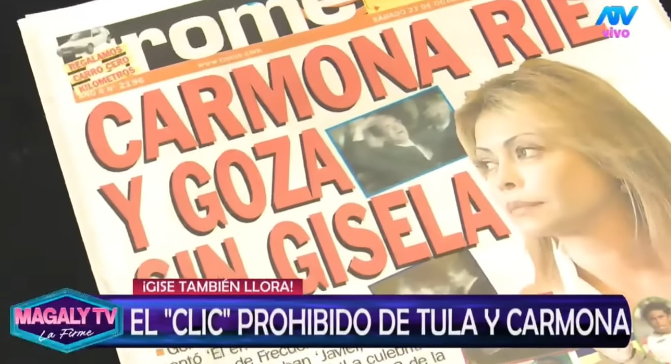 'Magaly TV La Firme' sacó un informe sobre el pasado de Tula Rodríguez y Javier Carmona, donde también recordaron a Gisela Valcárcel.
