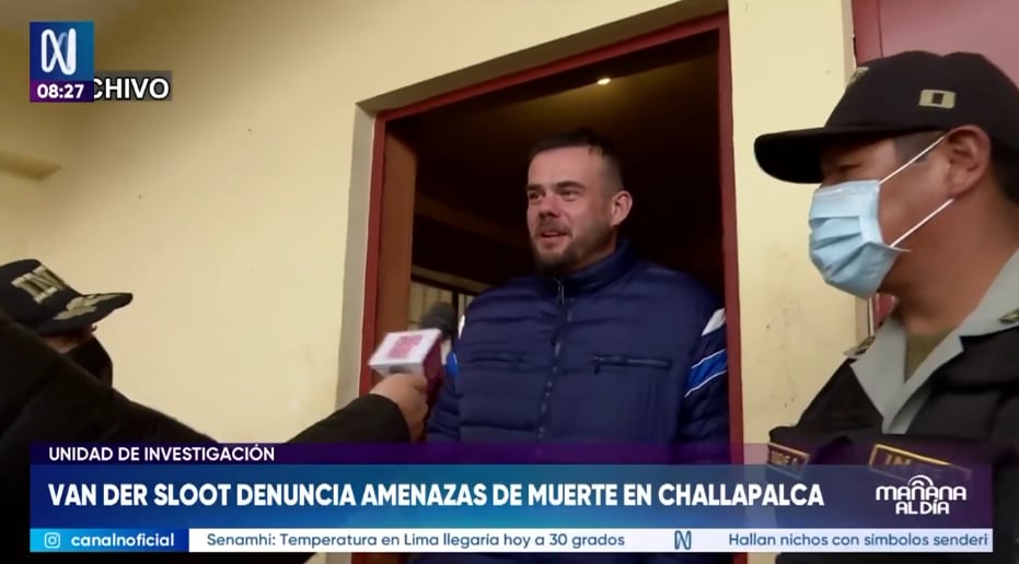 Joran Van der Sloot denuncia amenazas de muerte en Challapalca.