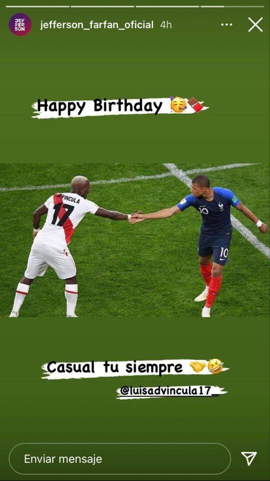 Jefferson Farfán en Instagram