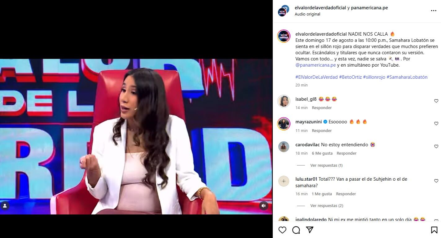 EVDLV confirma emisión del programa grabado por Samahara Lobatón para este domingo 17 de agosto.