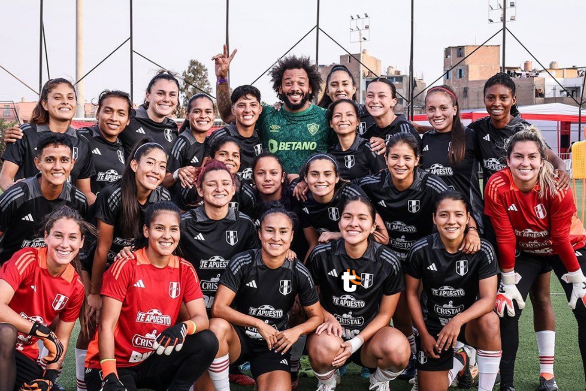Marcelo y Fluminense entrenaron en la Videna con miras al choque contra Alianza Lima de este miércoles. Foto: FPF.