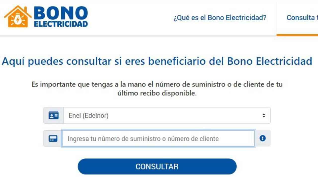 Los usuarios del servicio eléctrico a nivel nacional ya pueden consultar si son beneficiarios del Bono Electricidad (Foto: Bono)