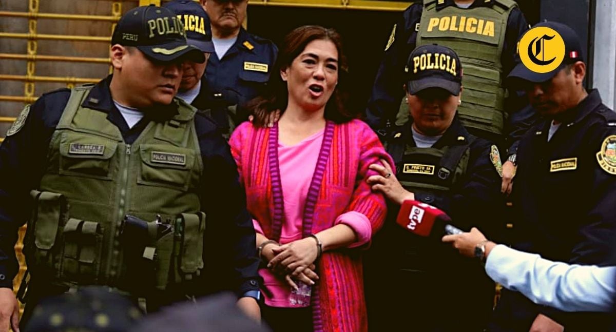 Sada Goray antes de ser trasladada y pasar a custodia del INPE para cumplir su prisión preventiva.