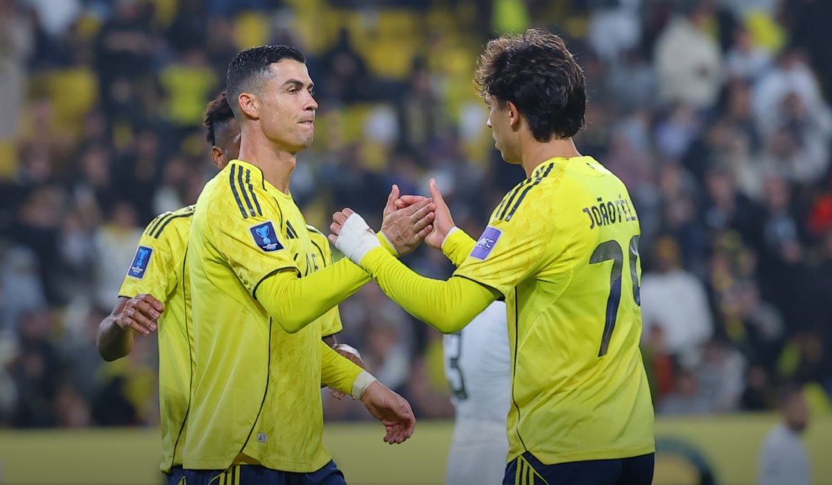 Cristiano Ronaldo y Joao Félix, los autores de los goles. (Foto: Al Nassr)