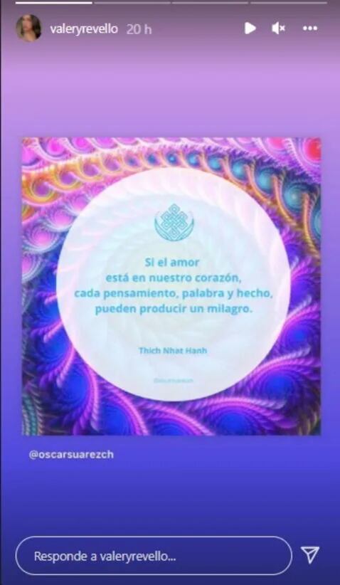Valery Revello sorprendió con este nuevo mensaje en su cuenta de Instagram (@valeryrevello)