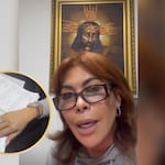 Magaly se muestra haciendo servicio comunitario en parroquia