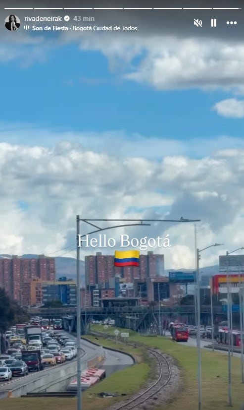 Korina Rivadeneira se fue de viaje a Colombia.