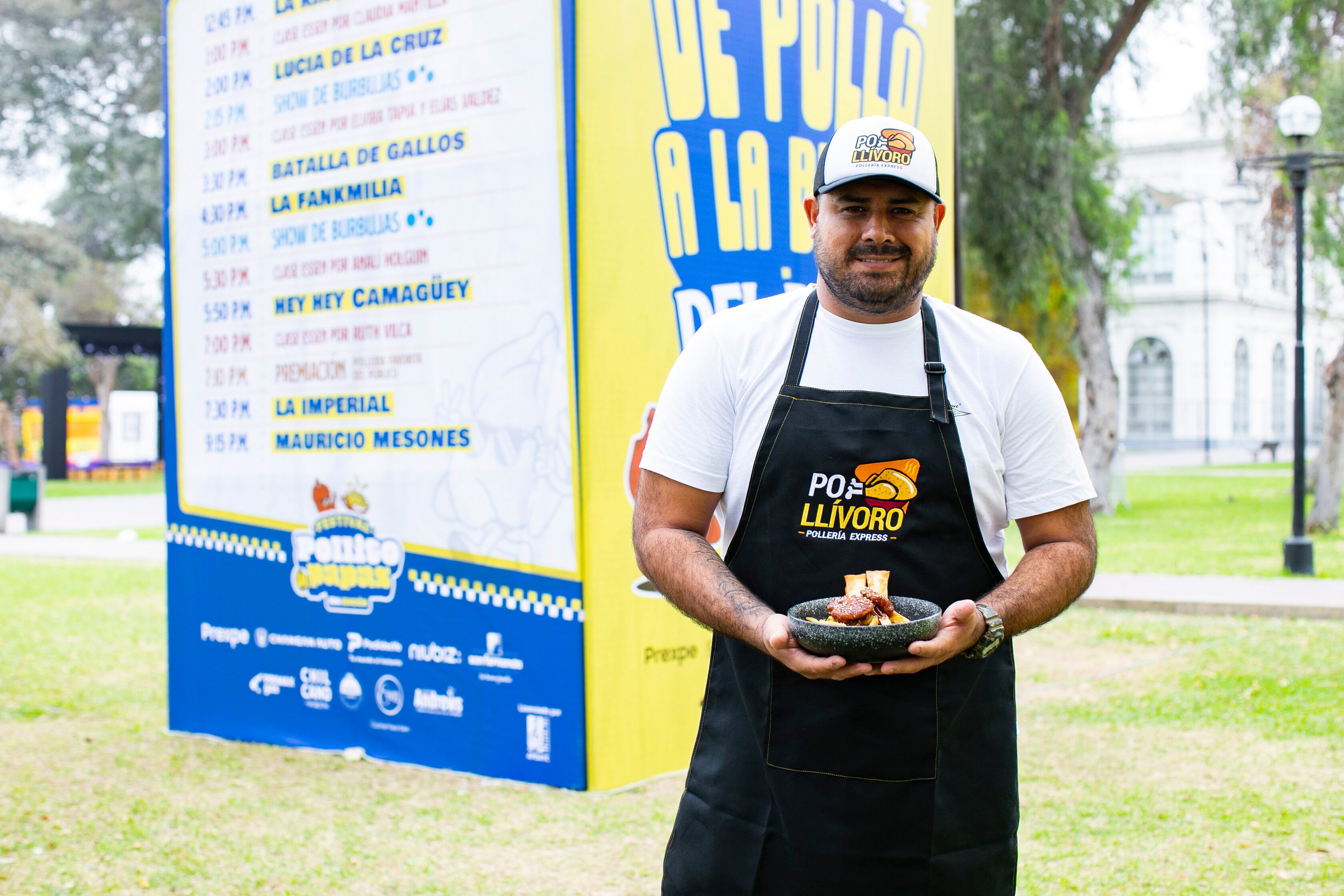 Roberto estará en el festival con su pollito crocante y juegoso, y con su nuggets BBQ. Foto: Gian Ávila.