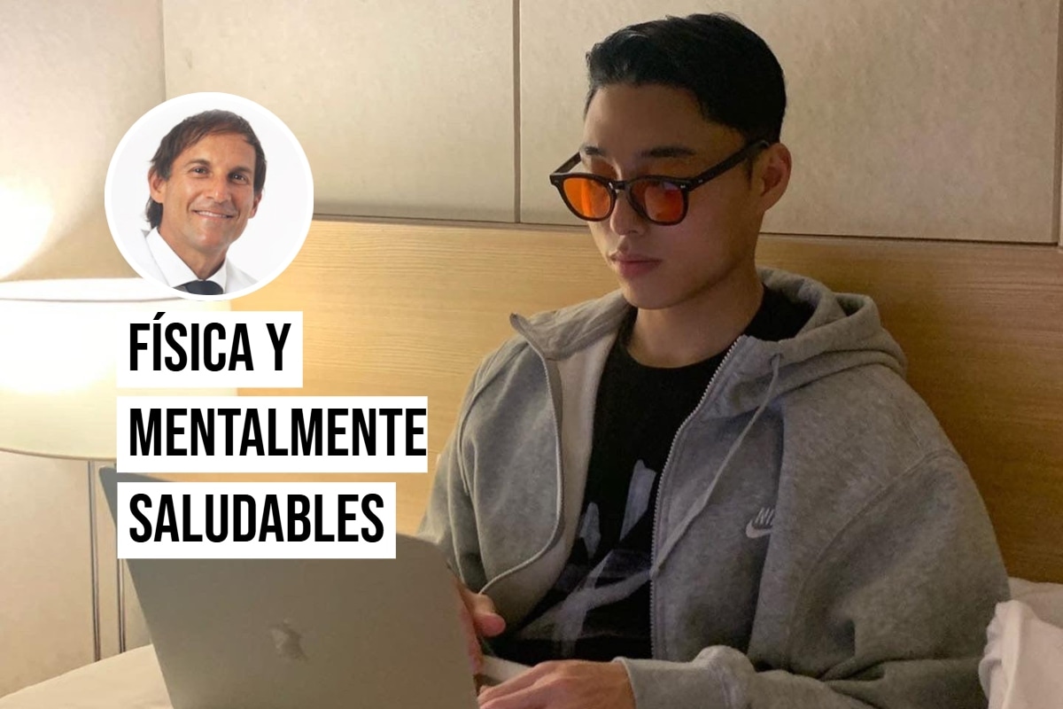 Los lentes de lunas anaranjadas ayudan a bloquear la luz azul durante las últimas horas del día, y así favorecer la producción de melatonina y contribuir a un mejor descanso. Foto: IA.