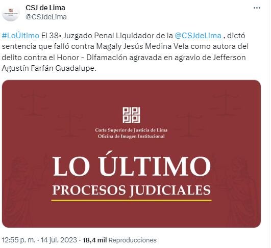 Magaly es sentenciada a un año ocho meses de pena privativa condicional por caso Farfán