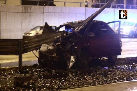Vía Expresa: Conductor muere tras arder en llamas su auto en La Victoria