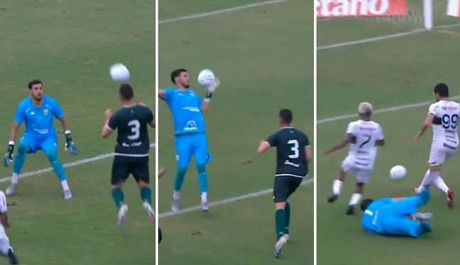 ‘Blooper’ en la Copa do Brasil: increíble duda del arquero se vuelve viral