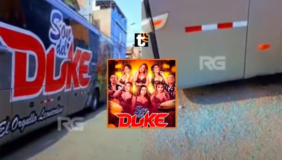 TROME - Bus de la orquesta Son del Duke sufre atentado en SMP: Recibió cuatro impactos de bala