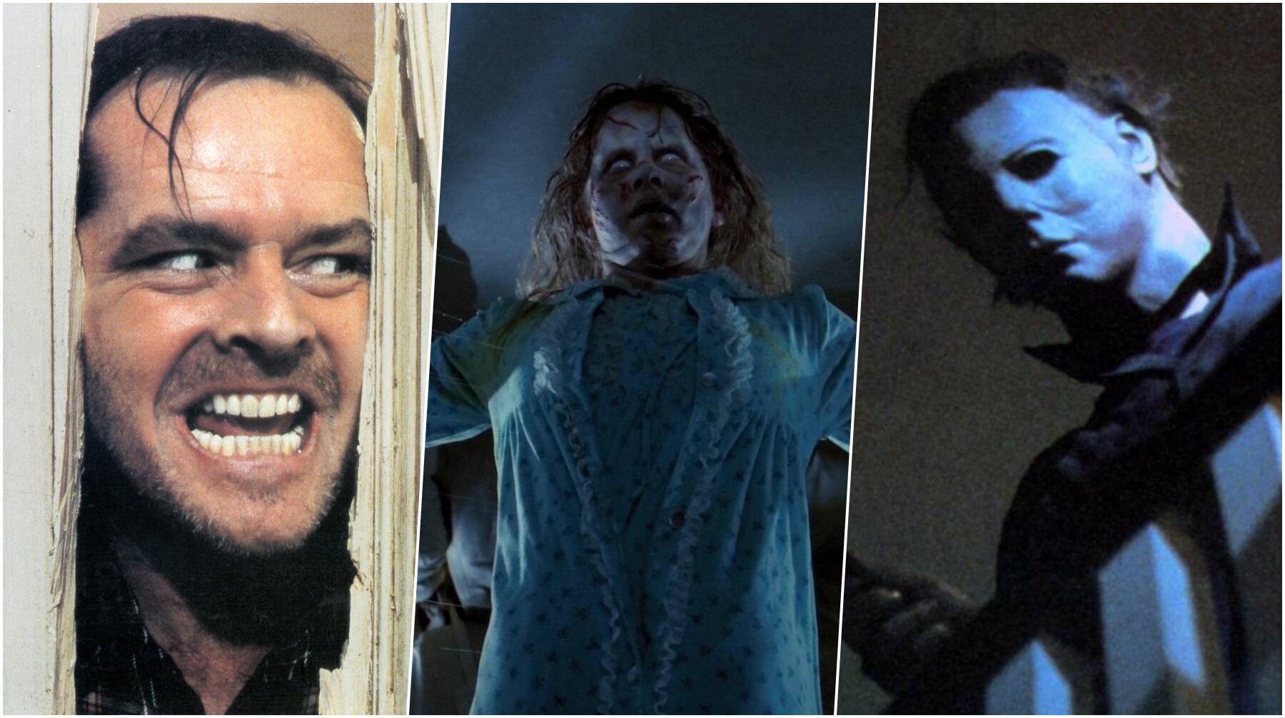 "El resplandor", "El exorcista" y "Halloween" son algunas de las películas de terror más vistas de todos los tiempos (Foto: Warner Bros. / Universal Pictures)