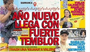 AÑO NUEVO LLEGA CON FUERTE TEMBLOR