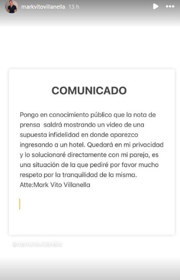 Comunicado de Mark Vito