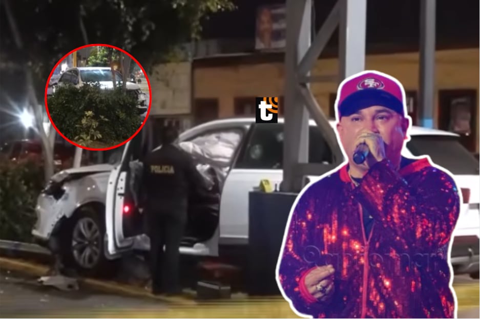Atacan a balazos camioneta del cantante Engerberth Tapia cuando se trasladaba con su hijo menor de edad.
