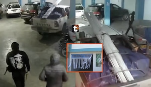 ¡Feroz asalto en Carabayllo! Delincuentes armados roban camioneta dentro de cochera de hostal