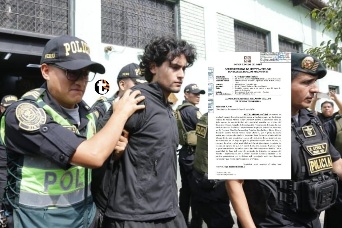 Poder Judicial confirmó prisión preventiva contra Adrián Villar, investigado por la muerte de Lizeth Marzano