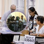 Cumple labor como miembro de mesa con su menor hijo