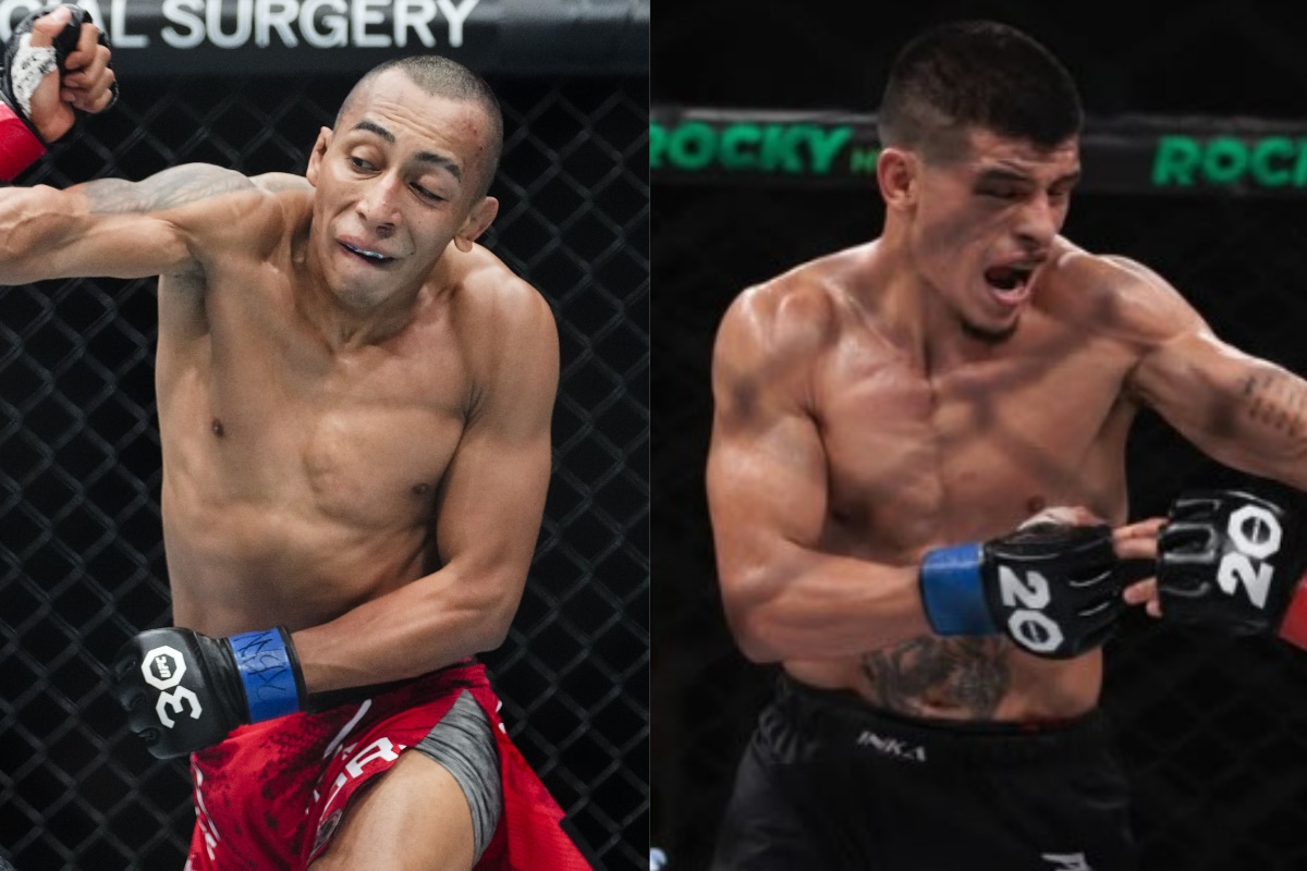 'El Gallo Negro' Kevin Borjas y 'El Rayo' Nilson Rojas en el UFC Shanghái. (UFC / Inka FC)