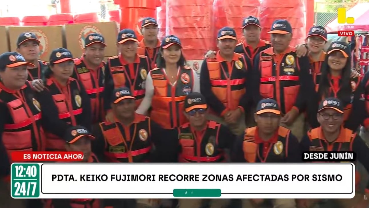 Keiko Fujimori supervisa ayuda tras sismo en Junín