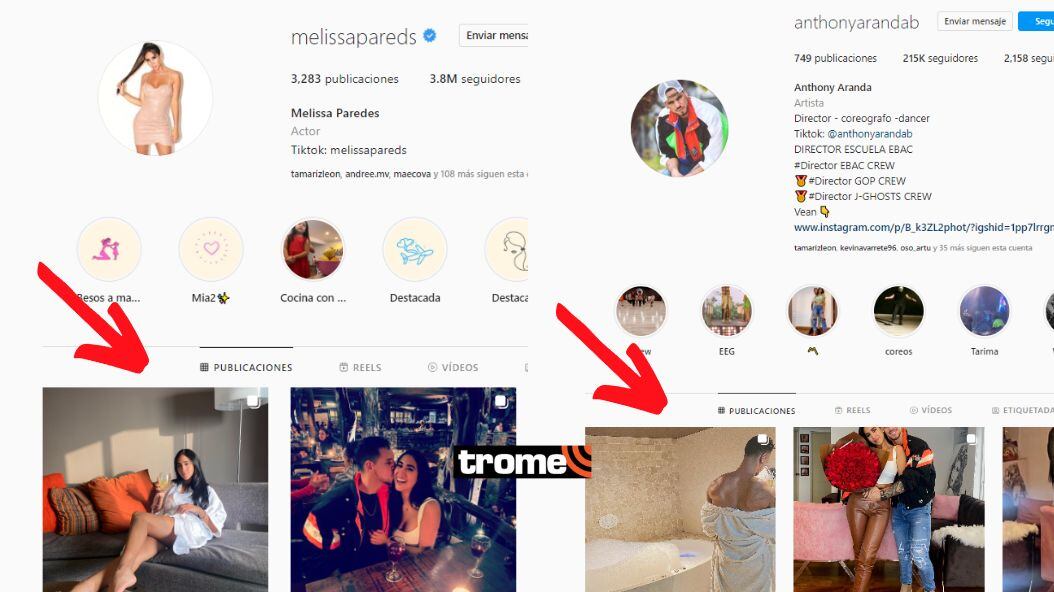 Melissa Paredes y Anthony Aranda ya no se lucen juntos en redes sociales (Fotos: Instagram)