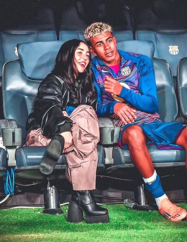 Nicki Nicole y Lamine Yamal cuando eran pareja.