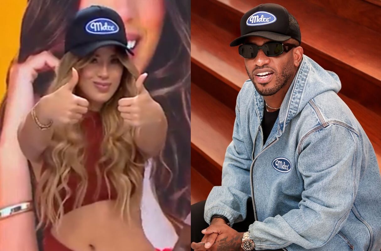 Yahaira Plasencia y su reacción cuando le regalan gorra de la marca de Jefferson Farfán. (Foto: Captura de video/Instagram)