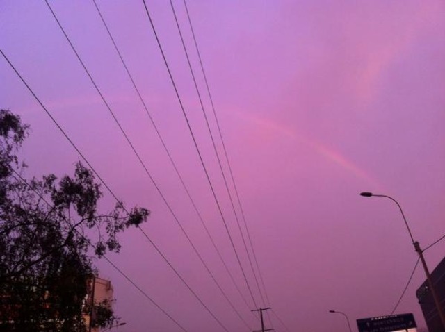 Arcoíris en Lima. Foto: Twitter