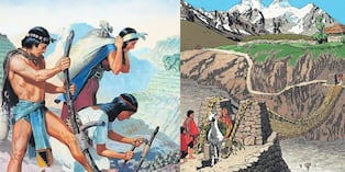 Trabajo de los incas ante huaicos. Foto: composición Trome
