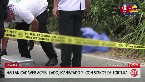 Uno de los cadáveres fue hallado al lado de la carretera. Foto: América