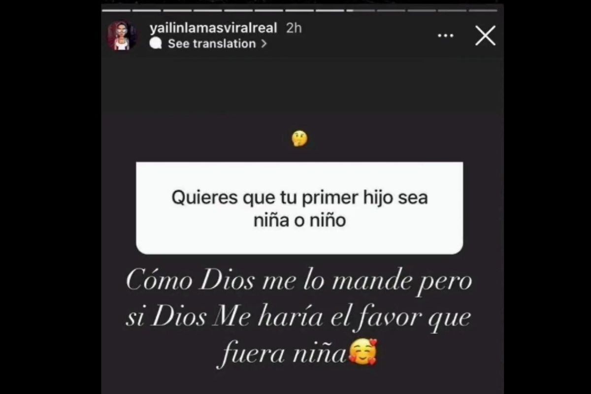 La cantante revela que le gustaría ser la madre de una niña (Foto: Yailin la Más Viral / Captura de Instagram)