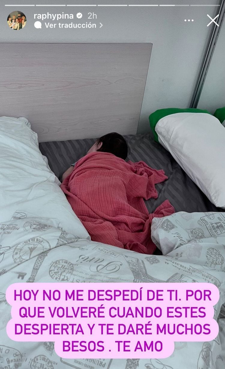 Imagen que Raphy Pina compartió en Instagram para depedirse de su hija. (Foto: @raphypina / Instagram)