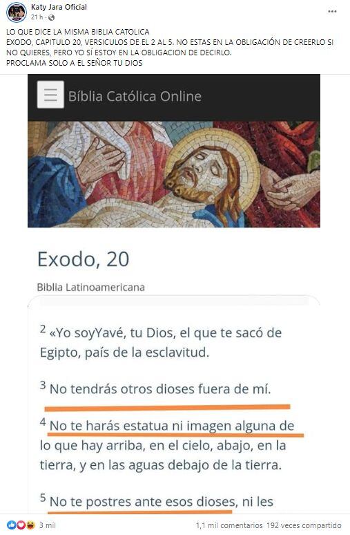 Katy Jara levanta polémica por comentario sobre El Señor de los Milagros