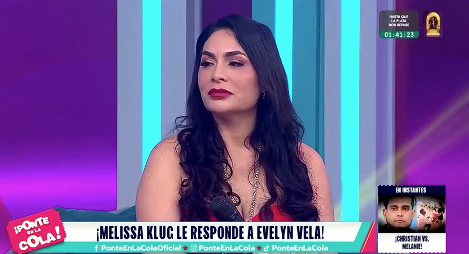 Chalaca responde en vivo a comentarios de Evelyn Vela. (Foto: Ponte en la cola)