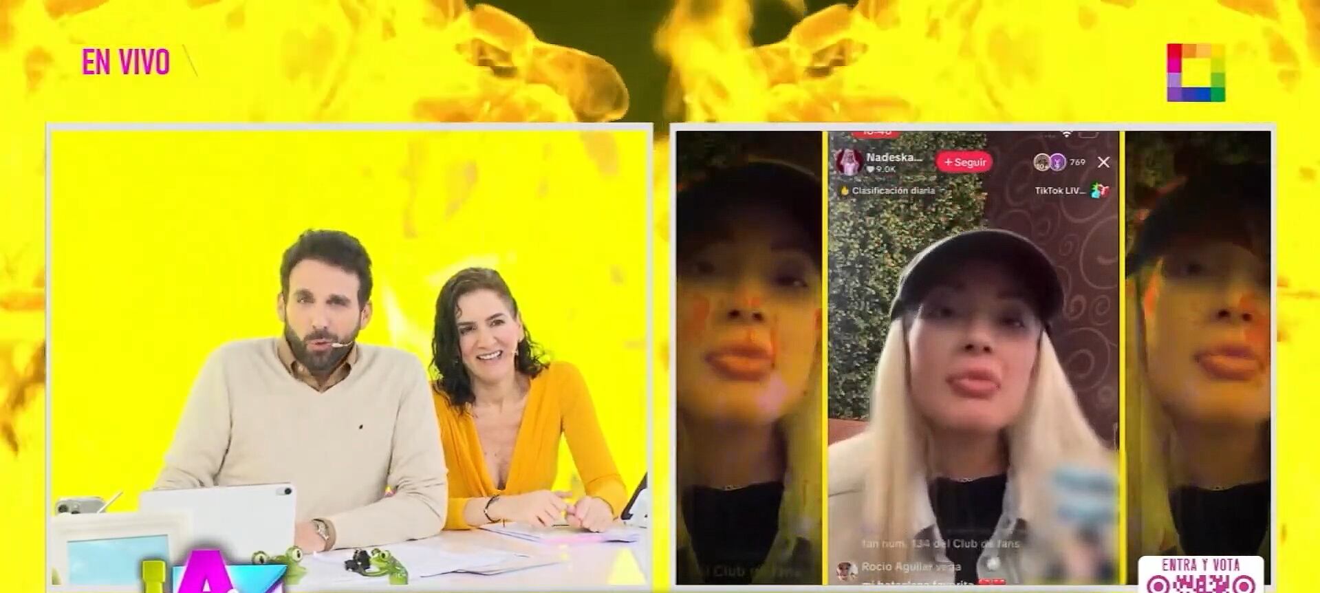 Conductor evidenció los comentarios que le lanzó Nadeska Widausky. (Foto: Willax)