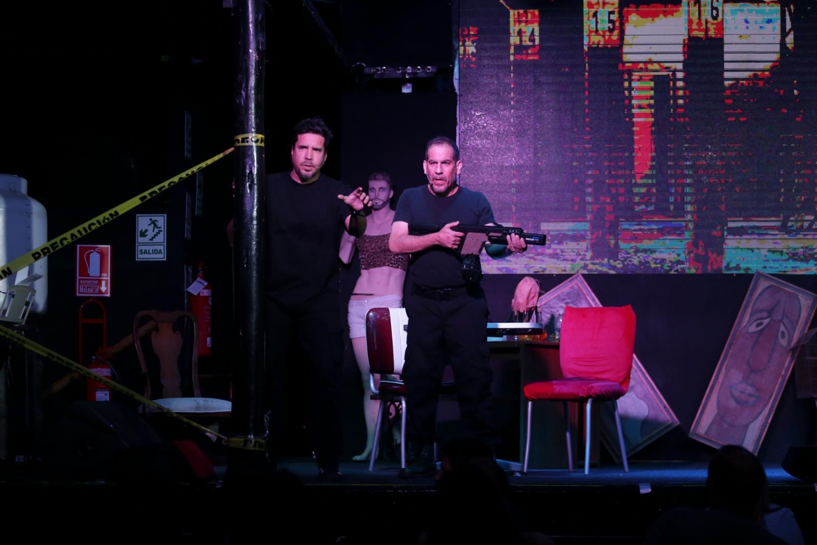 Gabriel Calvo y Pablo Saldarriaga en su show El Primer Damo. Foto: César Bueno / @photo.gec