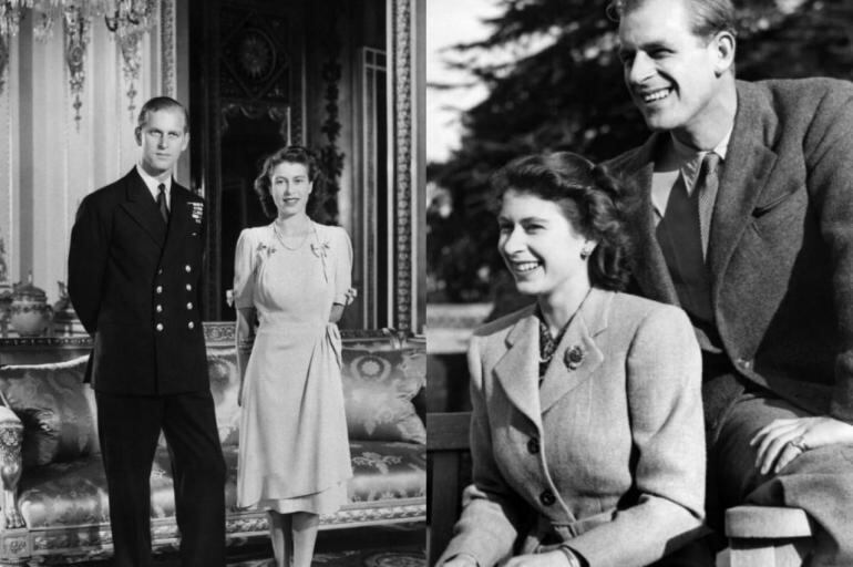 Felipe de Edimburgo y la Reina Isabel II al inicio de su longevo romance. (Foto: AFP)