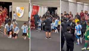 Trifulca en el entretiempo: Messi y Rincón protagonizaron un tenso cruce