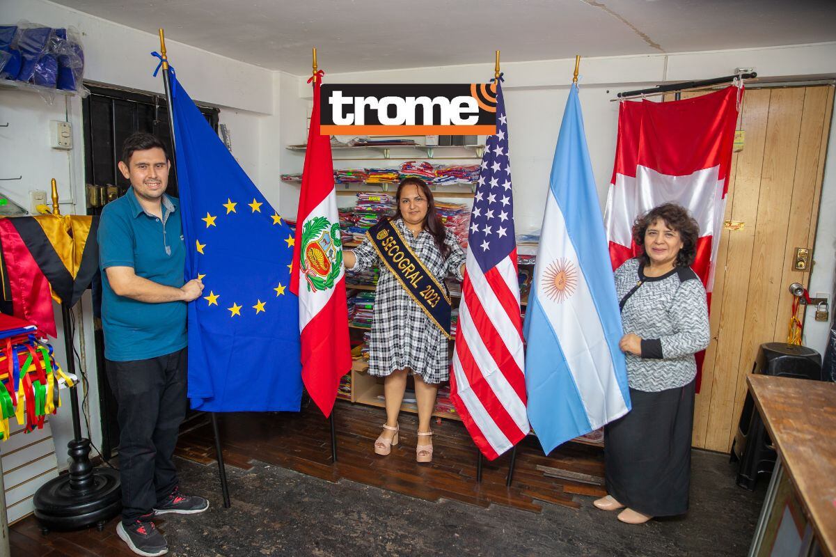 También hacen estandartes. Foto: Trome.