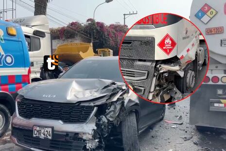 Camioneta invade carril contrario e impacta contra tráiler: Niño queda herido tras fatal accidente